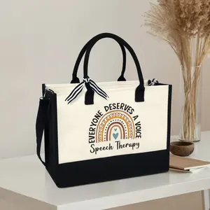 Speech Therapy Tote Bag - Speech Therapist Gift, Speech Language Pathologist Bag, Everyone Deserves A Voice, Speech Pathologist Gift For Her MLN1460TNB