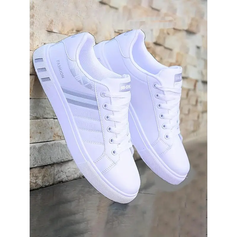 Men's Fashionable Lace Up Low Top Sneakers, Casual Comfortable Breathable Sports Running Casual Sneakers, Male All-match Round Toe Casual Samba Shoes for Daily Wear, Valentine's Day Gifts