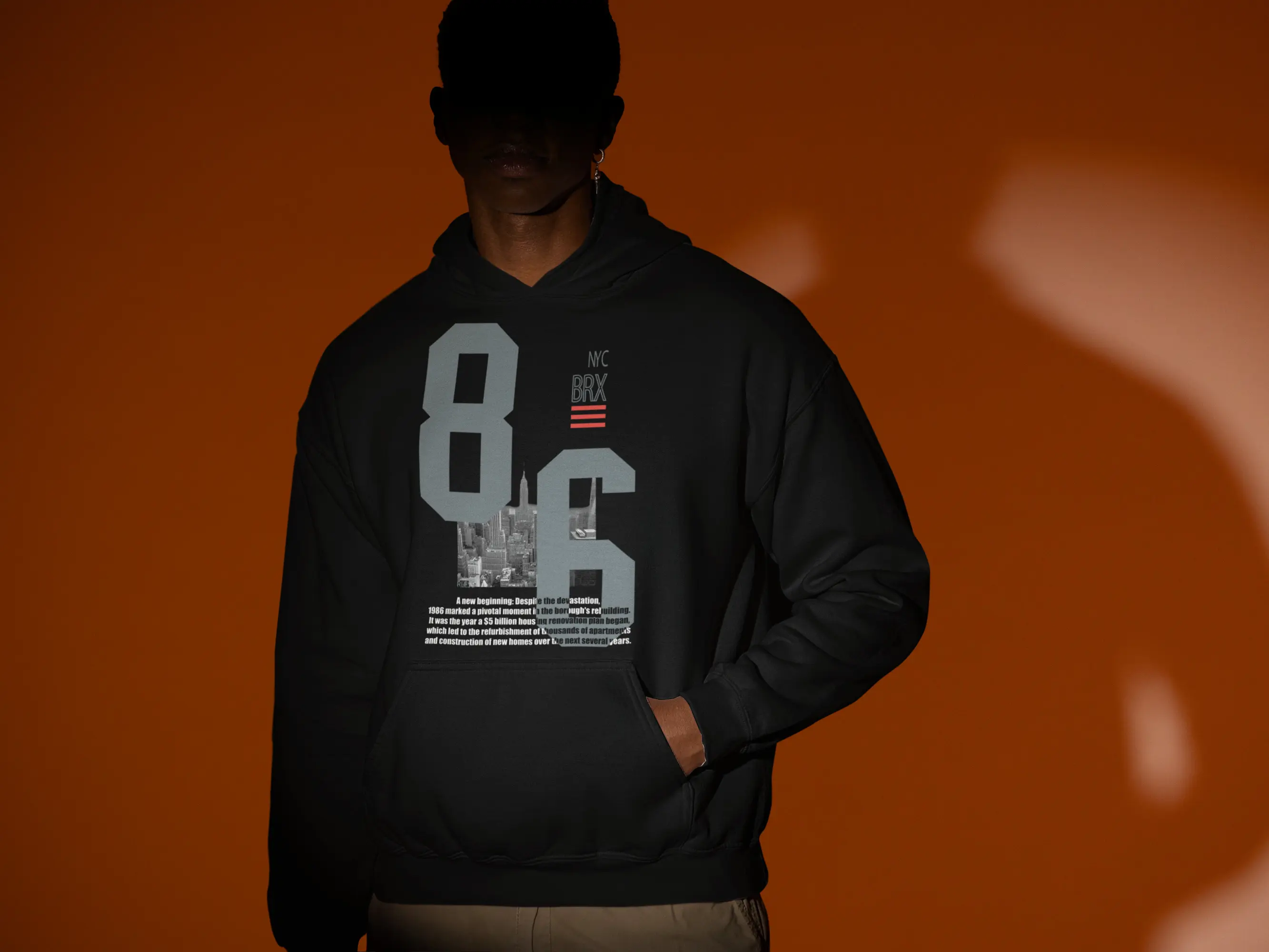 Mens Bronx Hoodie - Stylish & Comfortable Classic Design for All Seasons - Soft Material for Everyday Wear
