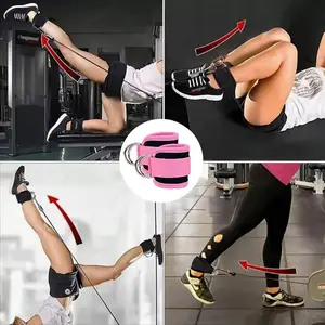 2-Pack Fitness Ankle Straps, Leg & Hip Strength Training Bands, Unisex Sports Protection Gear, Portable Ankle Covers for Gym, Outdoor, Home Workout