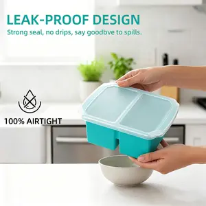 500ML Silicone Mold for Freezing Soup, Divided Compartment Home Use, Baby Food Storage, Quick Freeze, Preservative Box, Frozen Tray with Lid