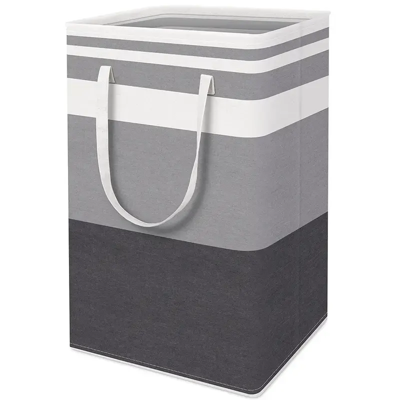 75L Collapsible Laundry Basket, Foldable Storage Hamper with Reinforced Handles, Water-Resistant Fabric Organizer for Clothes, Towels, Toys, Bedroom, Bathroom & Laundry Room