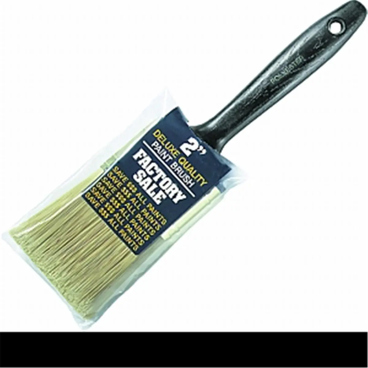 212 MAIN Wooster Brush Company P3971 1.5 in. Deluxe Synthetic Chisel Paint Brush - Polyester Chisel Trim Bristles, Black Solid Plastic Handle, Brass-Plated Steel Ferrule, Factory Sale Item with Gold Build That Out-Paints Imports, Chisel Brush