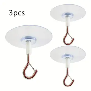 Hanging plant baskets and lantern string special non perforated ceiling hooks - multifunctional self-adhesive holiday decoration storage hooks.