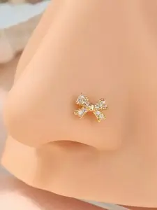 Elegant Butterfly Nose Stud, Small Rhinestone Design, Sparkling Nose Stud, Unisex Daily Wear, Perfect for Mother's Day & Valentine's Day, All-Season Accessory