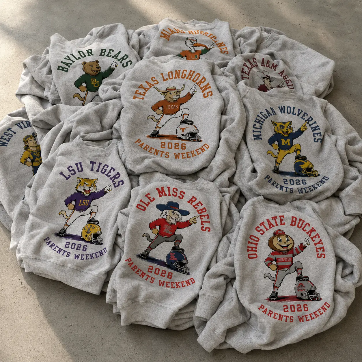 Vintage College Mascot Sweatshirt, Retro University Graphic Crewneck, Parents Weekend Sweatshirt, Distressed Ash Grey Fleece Pullover, Classic Campus Spirit Apparel, Unisex Heavyweight Sweatshirt Gift for Students and Alumni