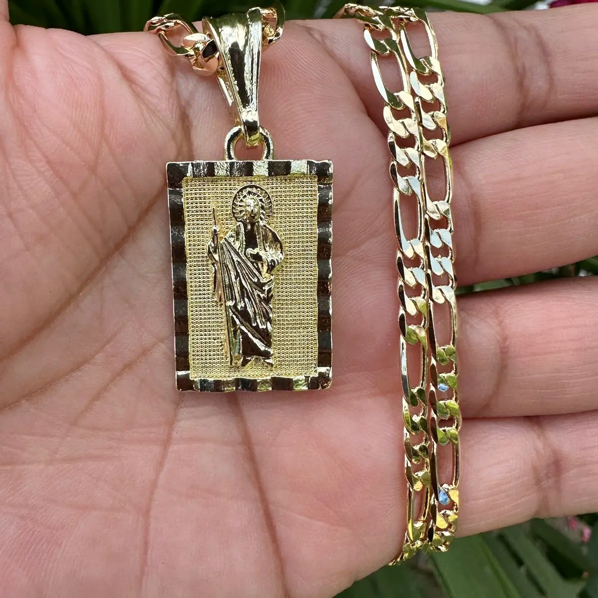 Square St Jude necklace 20” Female Male Anniversary Daily Engagement Birthday