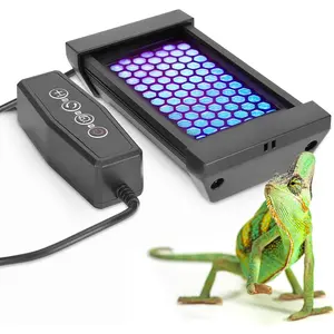 Dimmable LED Reptile UVB Lamp, 8000 Hours UVB Duration for Much Longer Lifespan, Adjustable 4/8/12-Hour Cycles, Suitable for Tortoise and Gecko, 4W, S Size