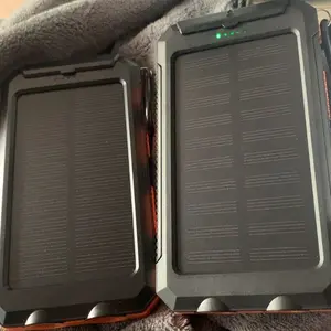 Product Review of 10000mAh Portable Solar Power Bank, Dual USB Output Port Waterproof Power Bank with LED Light, Solar Phone Charger Compatible with iPhone & Android #TOP PICKS from W**a B**n