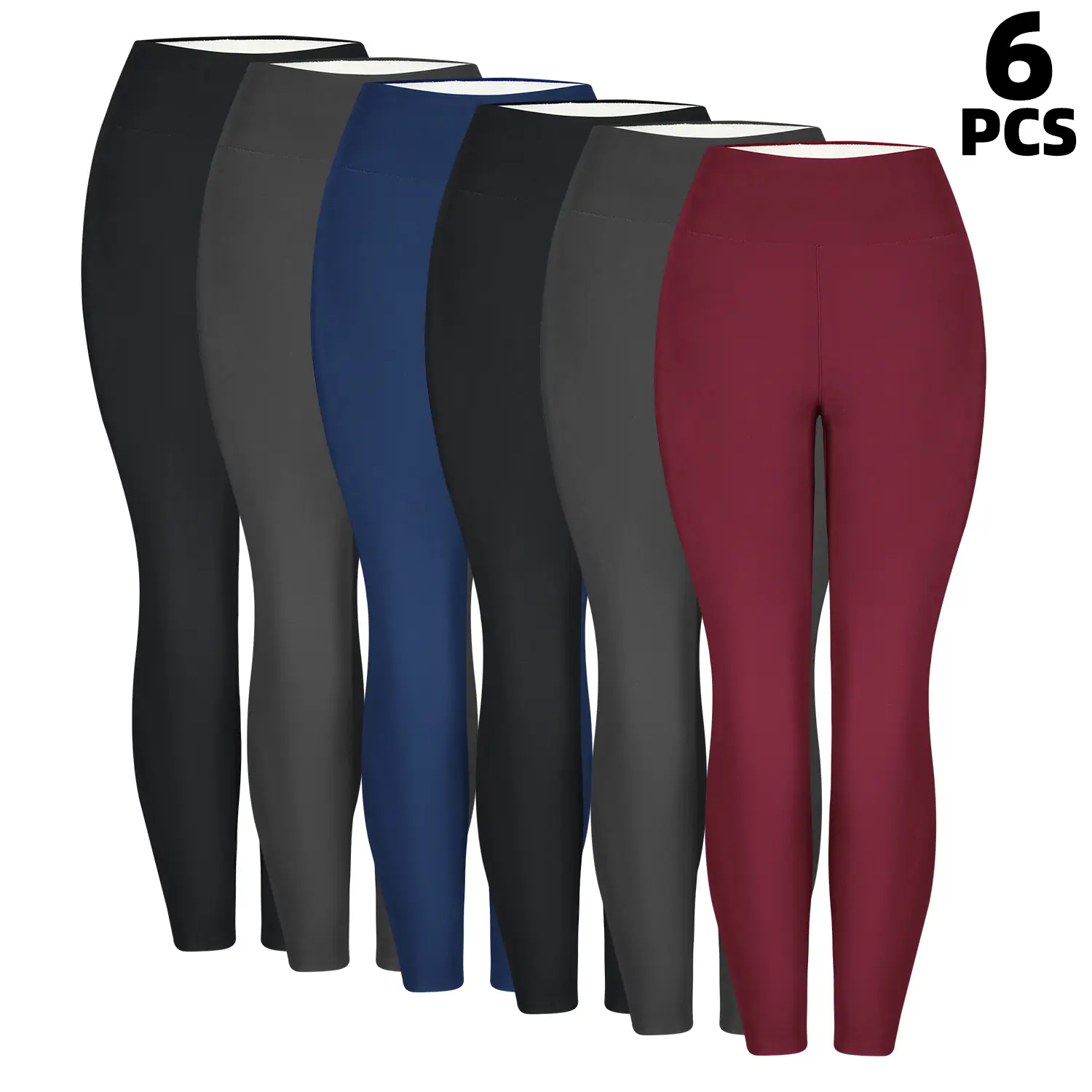6 PACK-2black+2gray+1navy+1red