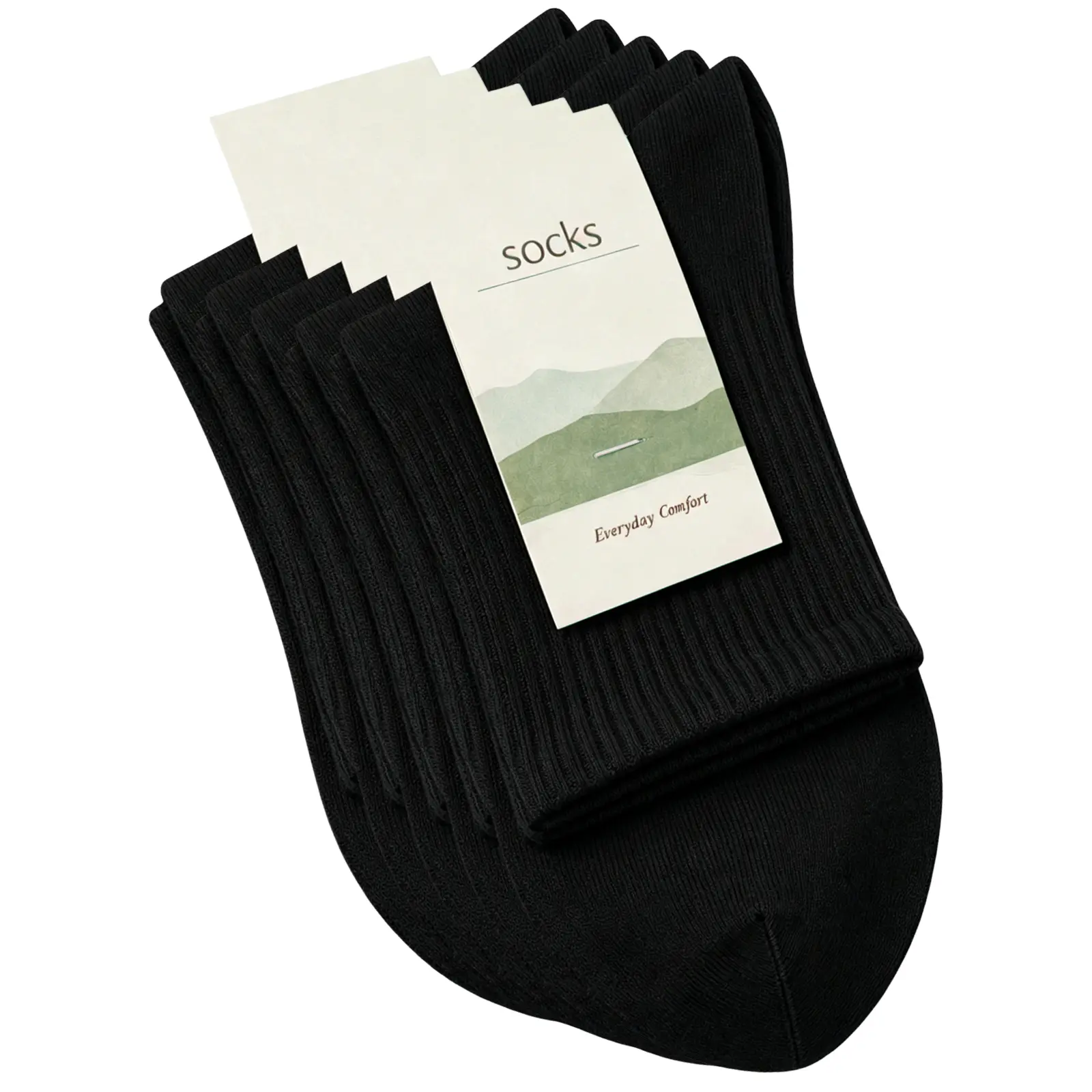 5-Pack Solid Color 98% Cotton sock – Comfortable & Breathable, Ribbed Cuff for a Non-Binding Fit, Men’s & Women’s Seamless Socks, Moisture-Wicking to Keep Feet Dry and Fresh, Suitable for Outdoor, Gym & Daily Wear
