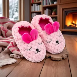X-L   Girls' Cute and Warm Winter Slippers, Cozy & Snug House Shoes for Indoor Comfort During the Cold Season.