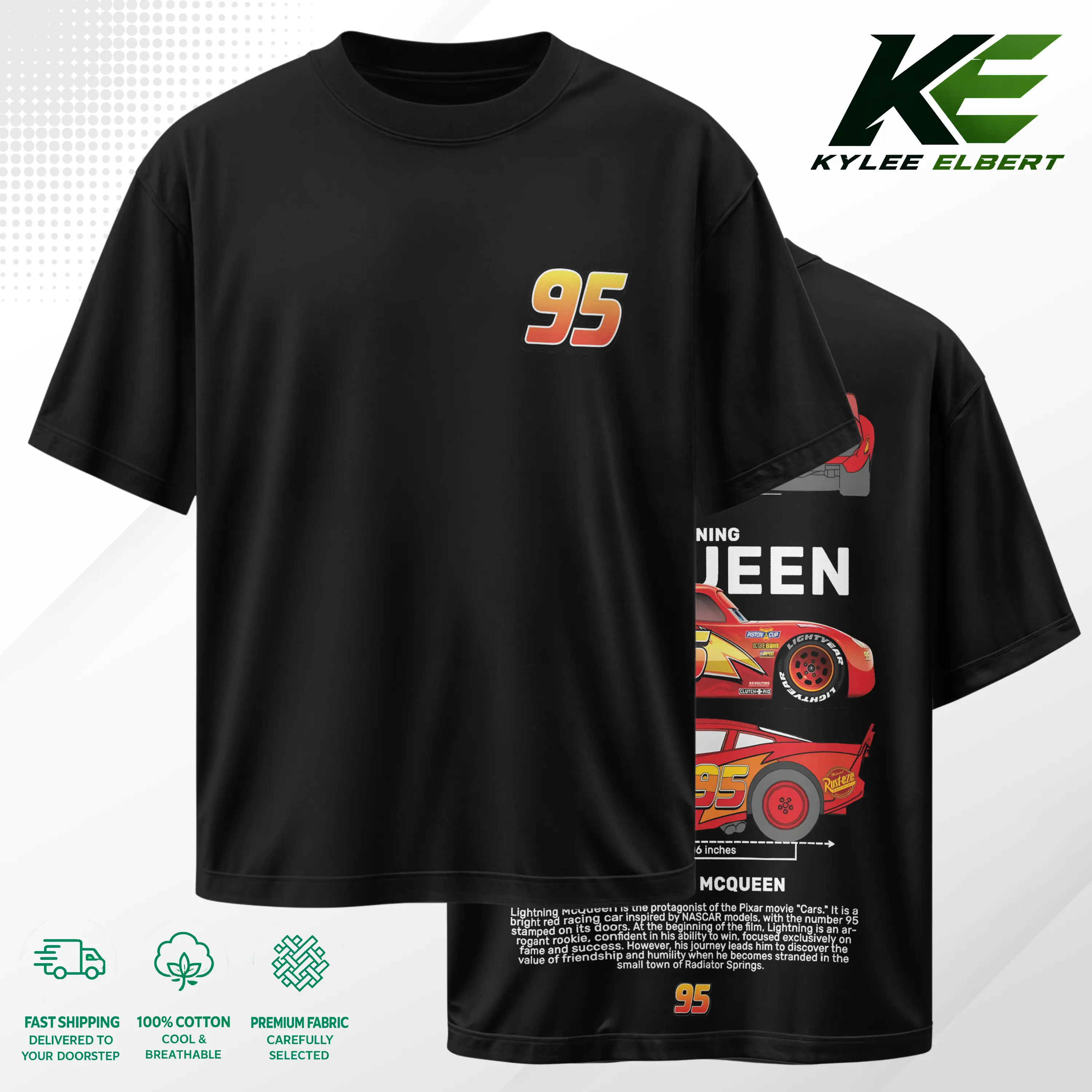Retro Two Side Cars Movie T-Shirt, Mcqueen and Mater Speed Detail Vintage Unisex Graphic Tee - Top Trendy Y2K Classic Streetwear Unisex Racing Style For Fans Made in USA