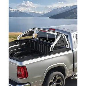 VEVOR Truck Bed Roll Bar, Universal Adjustable Sport Bar Chase Rack Compatible with Full-Size & Mid-Size Pickup, With LED Brake Light, Stainless Steel + Carbon Steel No Rack IncludedSummervibes