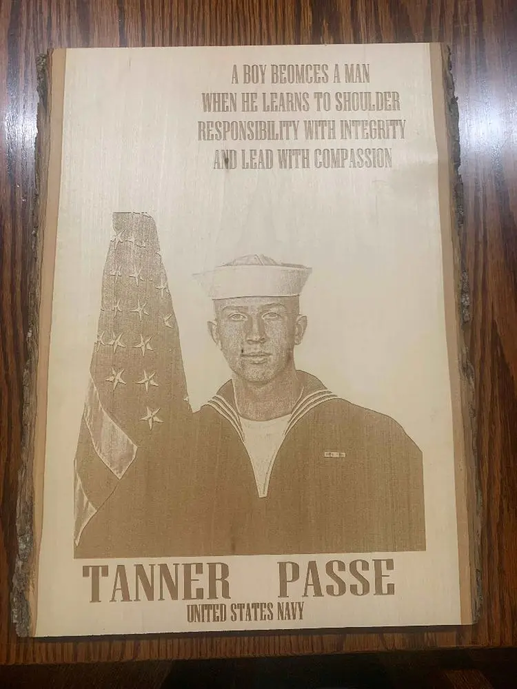 Military Wood Picture Plaque