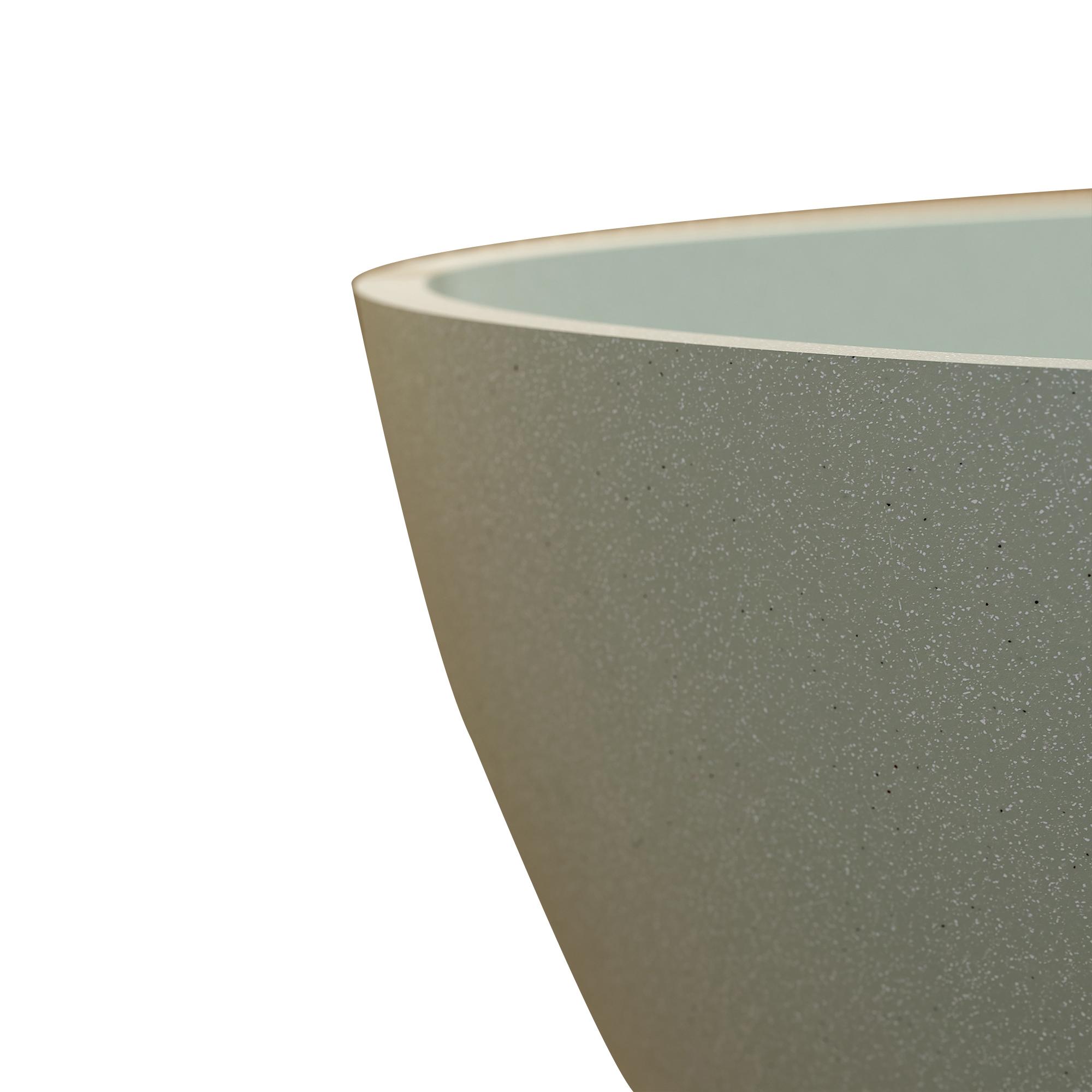 55' Freestanding Bathtub Resin Stone Soaking Bathtub Solid Surface Modern Tubs with Overflow and Pop-up Drain