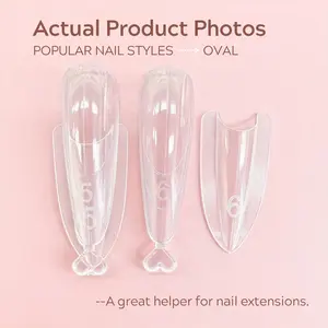 240Pcs Sandwich Nail Dual Forms  for Quick Nails Extension No Paper Forms Needed Salon Nail Art Tools for Beginner 0 Failure Innovative Double Layer Tech Reusable