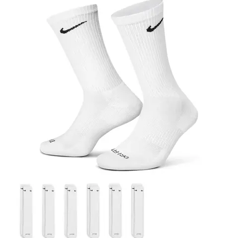 NIKE DRI-FIT EVERYDAY PLUS CUSHIONED CREW TRAINING SOCKS (6-PACK)