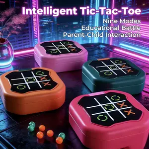 9-in-1 Electronic Tic Tac Toe Game | Portable & Durable with Lanyard | Creative Educational Toy for Kids & Adults, Perfect Gift for Family Fun! valentines gifts for gf