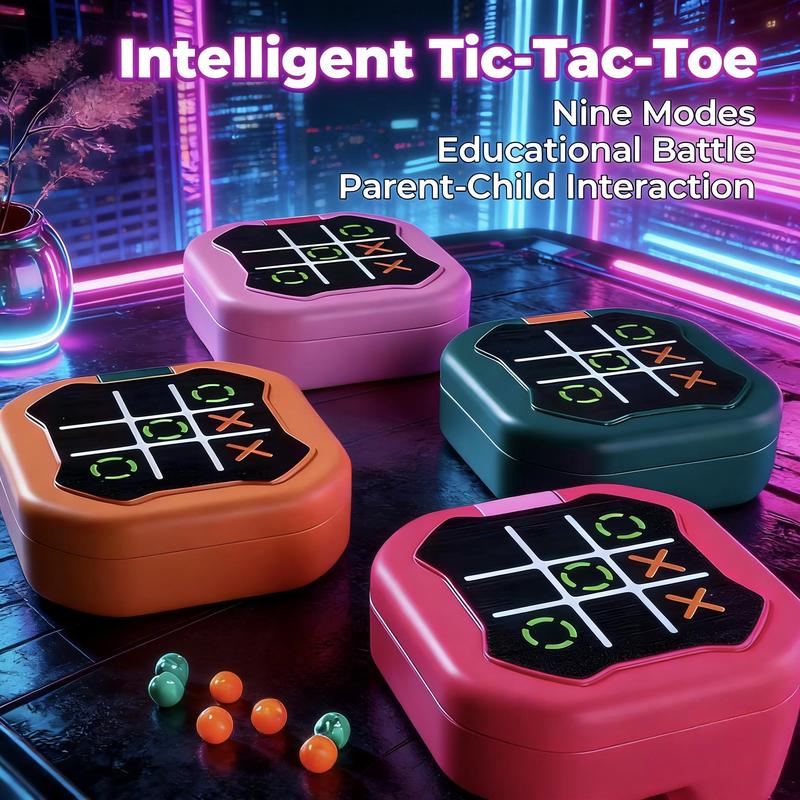 9-in-1 Electronic Tic Tac Toe Game | Portable & Durable with Lanyard | Creative Educational Toy for Kids & Adults, Perfect Gift for Family Fun! valentines gifts for gf