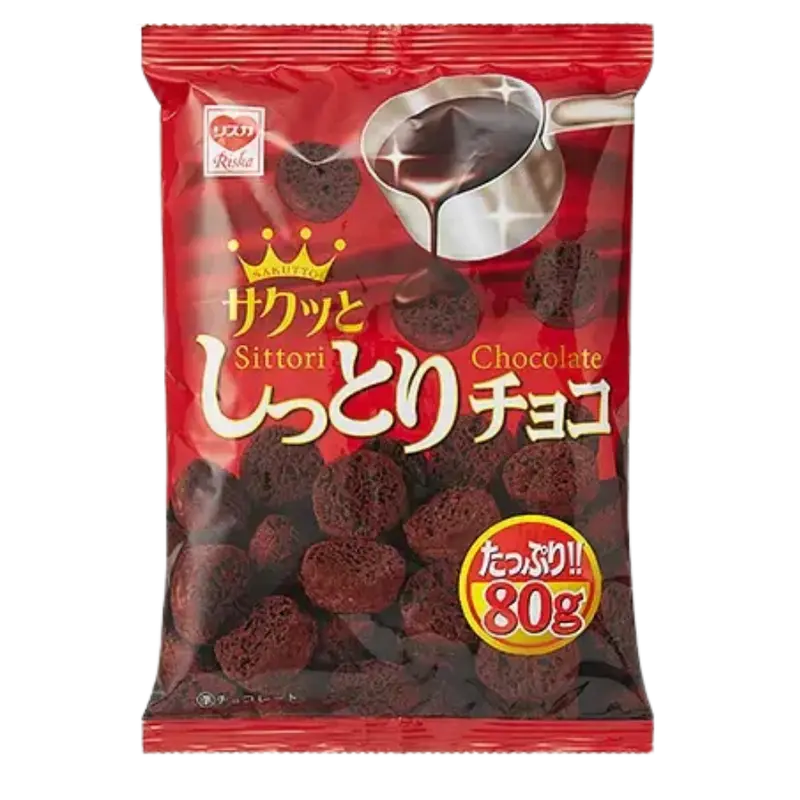 Riska Chocolate Shittori Choco Puff 3.52oz