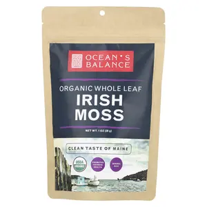 Ocean's Balance Organic Whole Leaf Irish Moss, 1 oz (28 g)