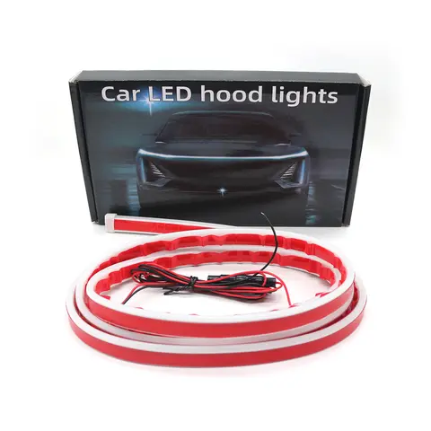 Car Hood Light Strip, 70 Inch LED Strip Lights for Car, Universal Engine Hood Guide Decorative Light Bar,94Inch  12V Flexible Headlight Waterproof Daytime Running Light for Cars, SUVs, Trucks