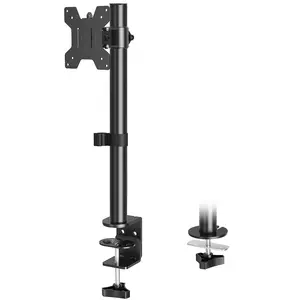 MOUNTUP 13"-32" Single Monitor Mount, Adjustable Monitor Stand for Flat Curved Computer Screen, Black, MU4003-A