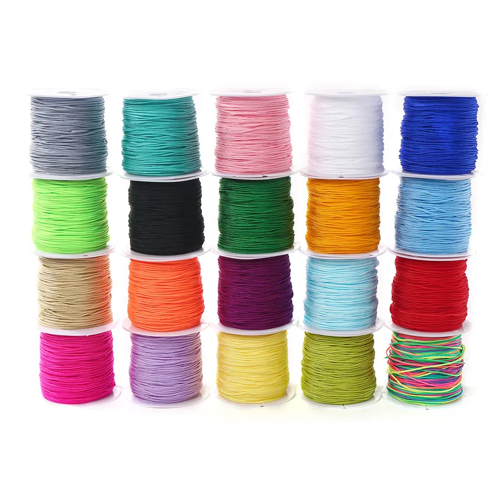 #72 Nylon Knotting Cord 0.8mm 20m Each Fade Resistant Thread for DIY Bracelet Necklace Friendship Bracelet Jewelry Making Supplies