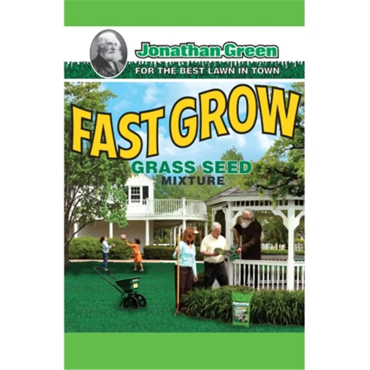 Jonathan Green 25lb Premium Lawn Turf Grass Seeds - Quick-Grow Hardy Blend, Fast-Growing Sun/Shade Outdoor Grass Seed Mixture, Premium Lawn Seeds