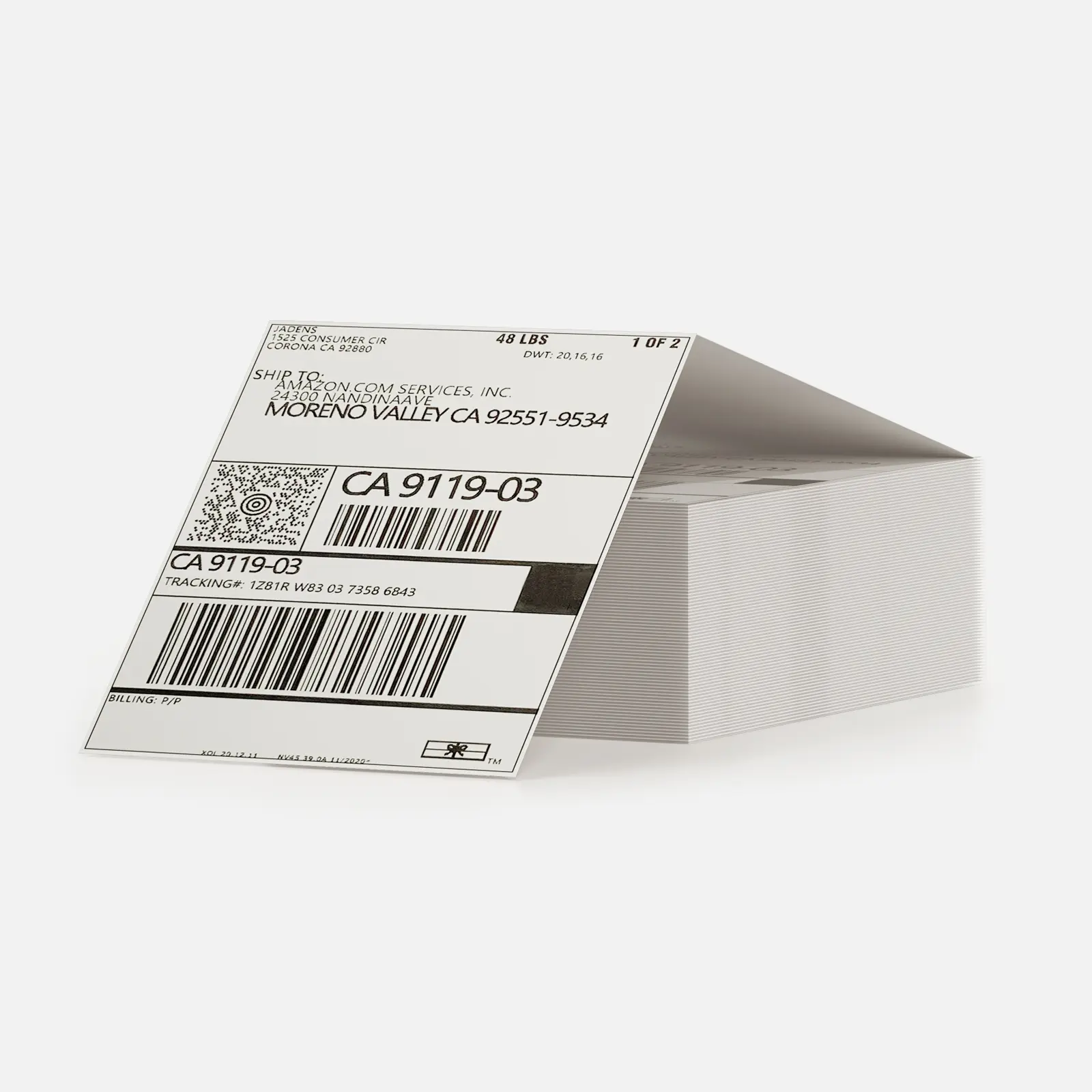 JADENS 4x6 Thermal Printing Labels - 500 Labels for Thermal printer Waterproof, BPA/BPS Free, Most Thermal Printer, Perforated, Commercial Grade