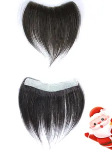 Invisible Human Hair Frontal Hairline Patch, Lightweight & Comfortable Hairpiece, Secure Adhesion, Natural Baldness Solution,  Great Christmas Gift, Invisible Extension Hairpiece