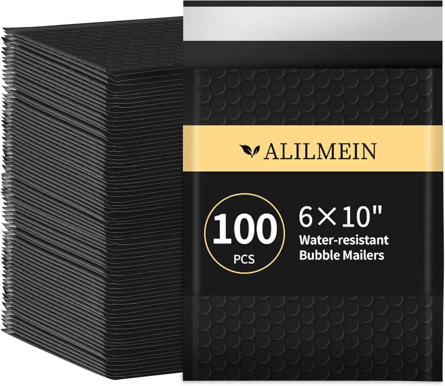 6×10" Inch Bubble Mailers 100 Pack Waterproof Padded Envelopes Self Seal Adhesive Shipping Bags for Mailing Cards Jewelry Makeup and Small Business Packaging