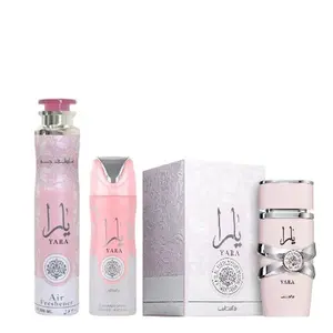 Lattafa Perfumes | 3 pc Yara Set - Womens Fragrance - 100 ml EDP + 300 ml Air Freshener + 200 ml Perfumed Spray, Vanilla, Sweet