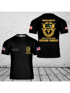 U.S. Army Green Berets Special Forces 3D T-shirt, a limited edition men's gift, short-sleeved, sporty, casual, and comfortable.
