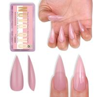 Medium or Long PureColor Sharp Stiletto Berry Pink