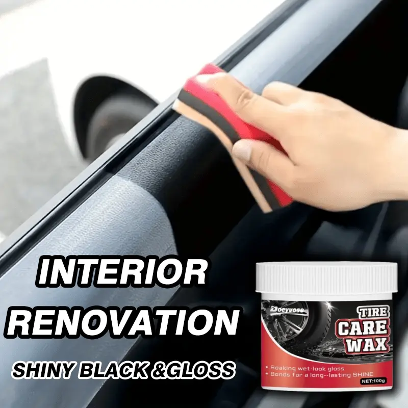 Advanced Tire Shine & Protection Wax, Tire Care, Long-Lasting Car Tire Gloss Enhancer, Maintenance Coating, Durable Sparkle Finish, Shiny Finish, Vehicle Tires
