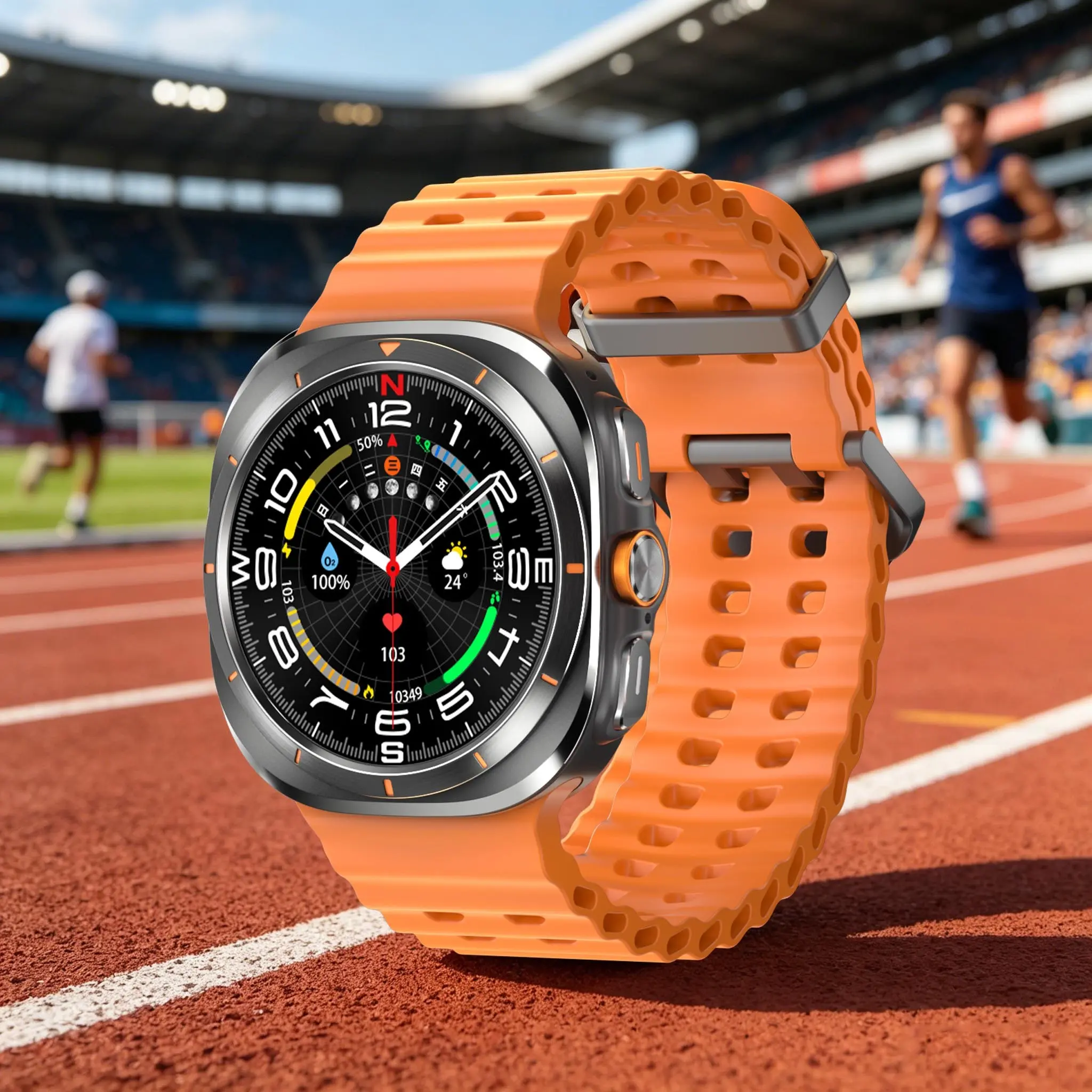 Smart Watch, Smartwatch, 1.46" HD Display, 100+ Sports Modes, Music Control, Remote Camera, Alarm & Stopwatch, Fitness Tracker for Step Calorie Distance, Compatible with iOS Android