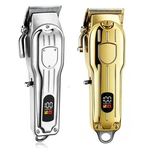 Professional Men's Wireless Multifunctional Hair Clipper Trimmer Set - LCD Display, Rechargeable Barber Equipment for Haircut, Family Use, Convenience