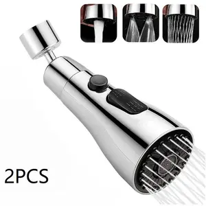 2-Pack 3-Mode Rotatable Kitchen Faucet Extender, Modern Multifunctional Bathroom Faucet Extender, Bathroom Faucet Accessories