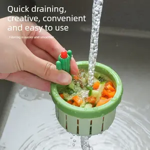 Cactus Water Tap Filter for Home Kitchen — Creative Design, Drains Off Residue, Odor Control, Prevents Clogging, Mesh Filter, Portable, Keeps Hands Clean