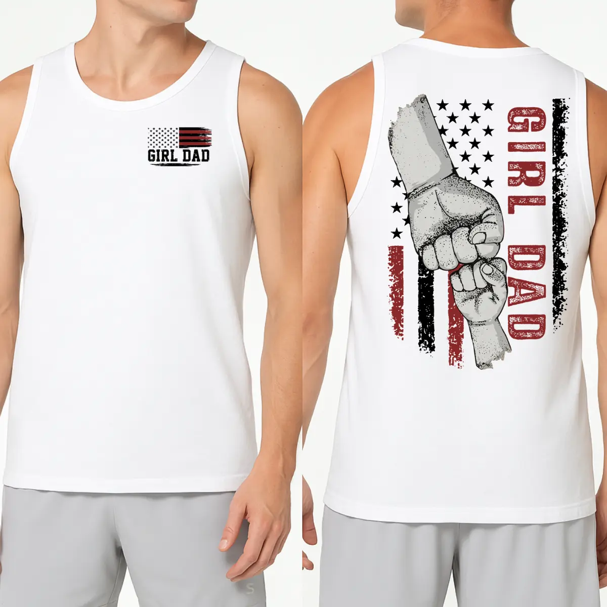 Girl Dad Unisex Tank Top, Pround Of Girl Shirt, Father's Day Gift From Daughter, New Dad Tee, Gift For Dad, Menswear Top, Trending Graphic Shirtm