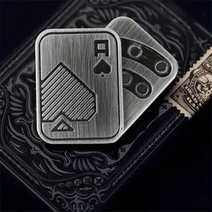 Metal Poker Push Card Fidget Slider, Stress Relief Fidgeting, Stress Relief Toys, Men's EDC Toys, Fidget Toys, Touch Coins, Desk Toys Gifts for Boyfriends and Fathers