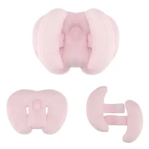 2 in 1 Baby Support Pillow, Banana Shape Baby Neck Head Travel Pillow Stroller Insert Cushion for Kids, Toddler, Pink