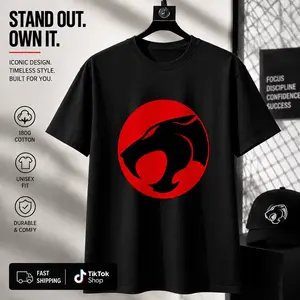 New Cartoon Anime Thundercats T Shirts Men and Woman Fashion T-shirt Streetwear Oversized Harajuku Tops Tees Clothing 24209 Menswear Gamis printed T-shirt