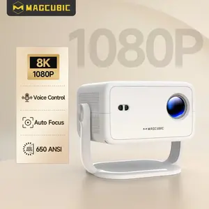 Magcubic L018 Auto Focus Projector 650ANSI Google Assistant 8K Videosource Supported Native 1080P Wifi6 BT5.2 Built-in HiFi Speaker Allwinner H726 Fully Auto Keystone Correction Portable Movie Outdoor Airmouse Intelligent