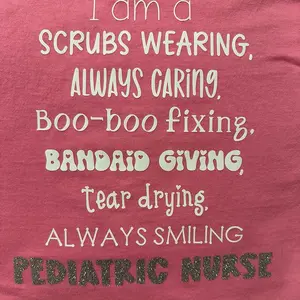 NURSE PEDSRN NICURN PEDIATRIC NEONATAL Cotton Glitter shirt babies