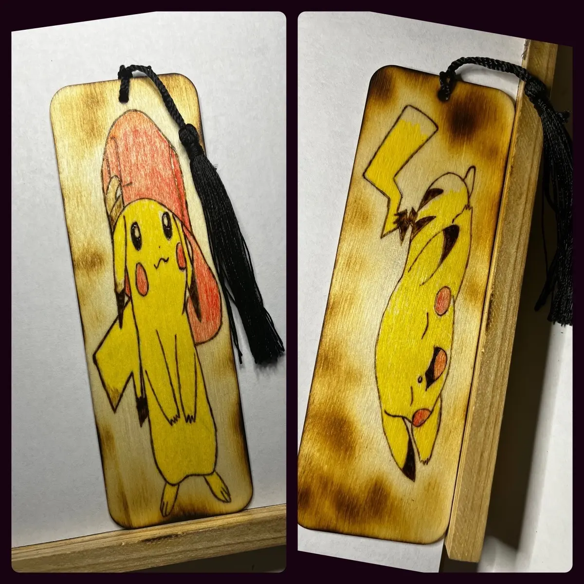 Pikachu wooden bookmark