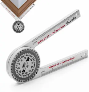 Miter Saw Protractor, Professional Miter Angle Finder for Woodworking Replaces the Model #505P-7 Miter Protractor Angle Finder with Measuring Rulers for Carpentry, Crown Molding Tool, Baseboard