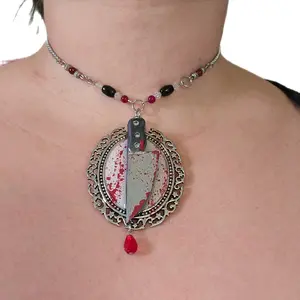 Just the tip bloody knife necklace